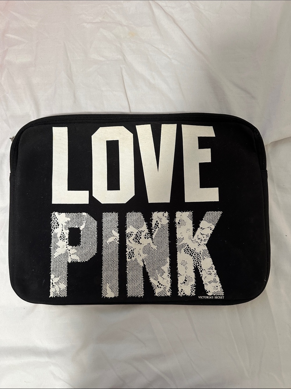 Victoria's Secret Black and White LOVE PINK Laptop Sleeve